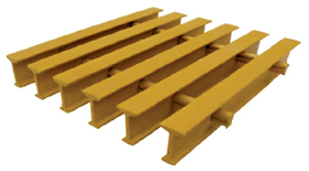 2&quot; Deep / 50% Open Yellow T-Bar Pultruded FRP Grating