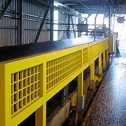 Safety Yellow Fiberglass Removable Conveyor Guard