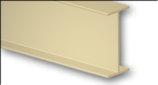 Beige Pultruded Fiberglass Structural I Beam