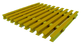 One Inch Deep Fifty Percent Open I Bar Industrial Pultruded Grating