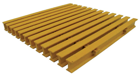 One and One Quarter Inch Deep Forty Percent Open I Bar Industrial Pultruded Grating
