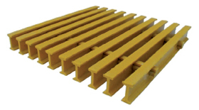 One and One Half Inch Deep Fifty Percent Open I Bar Industrial Pultruded Grating
