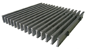 One and One Half Inch Deep Sixty Percent Open I Bar Pedestrian Pultruded Grating
