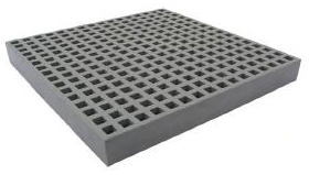 One Inch Deep by Three Quarter Inch Dark Gray ADA Compliant Mini Mesh Molded Grating