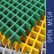 Open Mesh FRP Molded Grating