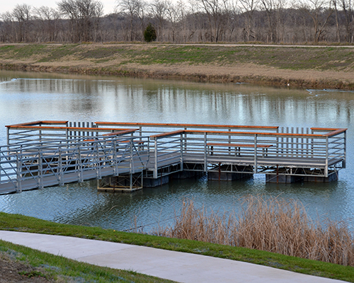 Railroad Park Dock in Lewisville Texas