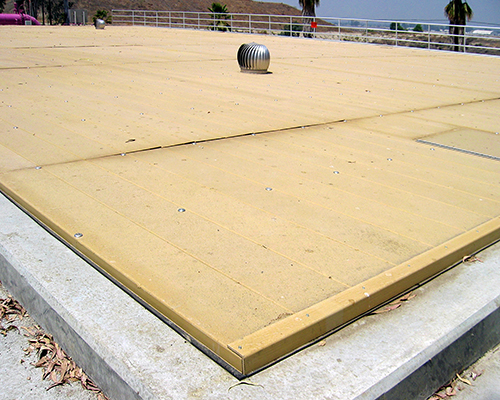 City of Redlands Waste Water Treatment Plant Solid FRP Covering with Hatches
