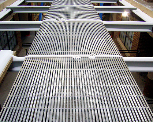 Forbes Park Light Gray Rectangular Mesh Grating Walkway Covering