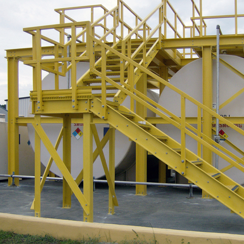 FRP Stairs and Guardrail at Naval Air Station in Jacksonville Florida