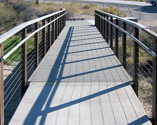 Las Vegas Springs Preserve Pultruded Fiberglass Walkway Over Wash