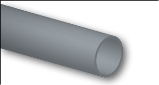 Gray Pultruded Fiberglass Structural Round Tube
