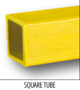 Safety Yellow Pultruded Fiberglass Square Tube