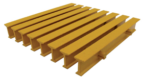 Two Inch Deep Thirty Three Percent Open I Bar Industrial Pultruded FRP Grating