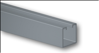 Gray Pultruded Fiberglass Structural Wire Strut Channel