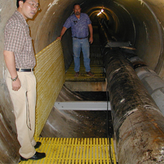 Los Angeles Metro Tunnel Pultruded Fiberglass Walkway